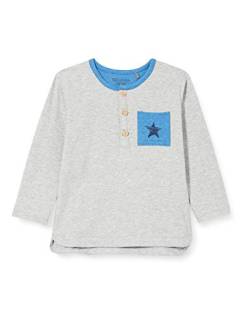 bellybutton Baby-Jungen Langarmshirt T-Shirt, Silver Melange|Gray, 56 von bellybutton