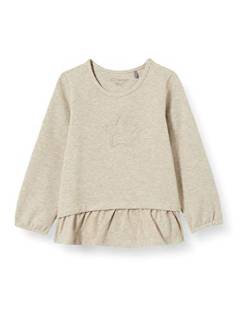 bellybutton Baby-Mädchen Sweatshirt T-Shirt, Madeline Melange|beige, 56 von bellybutton