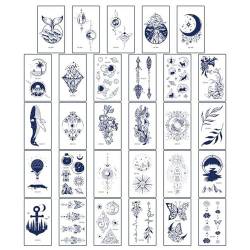 bephible Realistische temporäre Tattoos, Tattoo-Aufkleber, 29 Stück, wasserdicht, Kräuterpflanze, langlebig, für Männer Sets Einheitsgröße von bephible