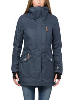 berydale Damen wasser- und winddichter Damen Parka, Marine - gefütterter Winter Parka, L von berydale