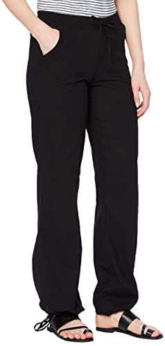 berydale leger geschnittene Leinenhose, Damen, Schwarz, 34 von berydale