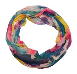 beybey® Batik Damen Seide Loop Schal in unheimlich schönen Farben herrlich fein - exclusiver Seidenschal (bunt rosee) von beybey