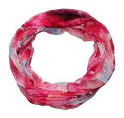 beybey® Batik Damen Seide Loop Schal in unheimlich schönen Farben herrlich fein - exclusiver Seidenschal (pink) von beybey