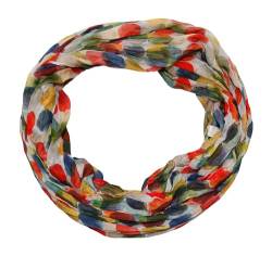 beybey® Damen Seide Loop Schal in herrlichen Farben und ein Batik Punkte Loopschal zum Verlieben Seidenschal (bunt) von beybey