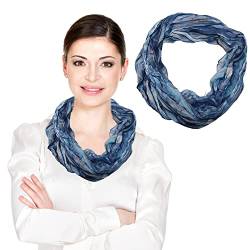 beybey® Modischer Schlauchschal Damen - Praktischer Loop Schal für vielseitige Styles - Loop Schal Damen (RB blau) von beybey