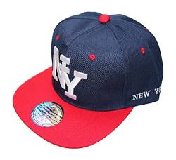 beybey NY Baseball Snapback Cap New York originelle Caps für Coole Typen (blau rot) von beybey