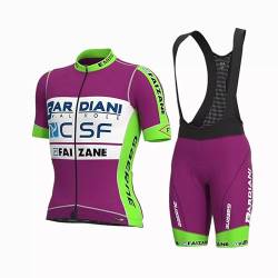 beyleaycau Herren Radsporttrikot-Set Kurzarm 2-teiliger Anzug mit Gel gepolsterter Trägershorts für Sommer Outdoor-Radfahren von beyleaycau