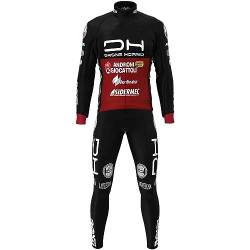 beyleaycau Herren Radsporttrikot-Set Langarm 2-teiliger Anzug mit Gel gepolsterter Trägerhose für Herbst und Winterfahrten Wärmend von beyleaycau