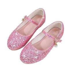 Prinzessin Schuhe Mädchen Kristall ELSA Schuhe Glitzer Prinzessin Schuhe mit Pailletten Kinder Sandalen Eiskönigin Flamenco Schuhe Mary Jane Schuhe Ballerina Schuhe Mädchen Sandalen von biJerou