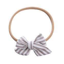 Reitstirnband Kleinkind Baby Mädchen Gestreifte Drucke Stirnband Bowknot Elastisches Haarband Für Kleinkinder Tennis Bekleidung Herren (Grey, One Size) von biJerou