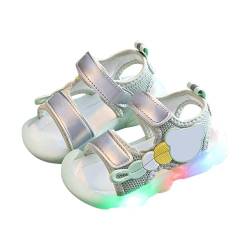 biJerou Kinderschuhe mit Leuchtschuhen LED-Leucht-Sportschuhe Freizeitschuhe Atmungsaktive Baby-Kinderschuhe 30 Mädchen (Green, 18) von biJerou