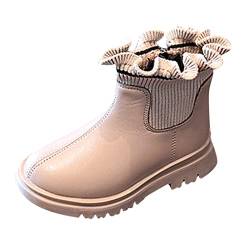 biJerou Stiefel Mädchen Winter Thermostiefel Schneestiefel Rutschfeste Prinzessin Schuhe Lederstiefel Wasserdicht Kinderstiefel Cute Elegant Kinder Boots Winterstiefel Kurze Boots von biJerou