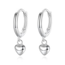 Ohrringe Knopf Ohrringe Frauen Earrings Schmuck Kreis Ohrring Romantische Herz Anhänger Für Frauen Hochzeitsfeier, Einheitsgröße von bicup