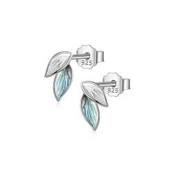 Ohrringe Knopf Ohrringe Frauen Earrings Schmuck Süße Pflanzen Blätter Ohrstecker Für Frauen Hochzeitsfeier, Einheitsgröße von bicup