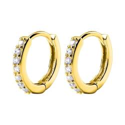 Ohrringe Ohrstecker Damen Schmuck Earrings Gothic Geometrische Creolen Für Frauen Piercing Ohrringe Gold-Weiß von bicup