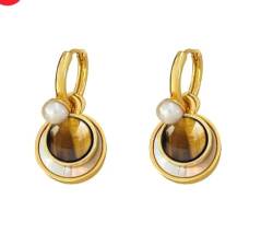 Ohrringe Ohrstecker Damen Schmuck Earrings Tragen Von Circl Drop Ohrringen Für Frauen Party Design Ohrzubehör Braun von bicup