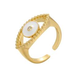 bicup Ring Ringe Damen Bijouterie Herren Augenring Für Damen Tropfende Frauen Ring Für Party Goldweiß von bicup