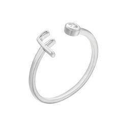 bicup Ring Ringe Damen Bijouterie Herren Buchstabenringe 26 Ring Für Damen Verstellbarer Offener Ring F von bicup