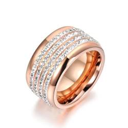 bicup Ring Ringe Damen Bijouterie Herren Eheringe Für Frauen Verlobungsring 6 Rosegold von bicup