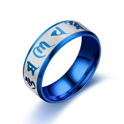 bicup Ring Ringe Damen Bijouterie Herren Einfacher Herrenring Ring Für Männer Hochzeit Verlobungsring Unisex 7 Blaufarbe von bicup