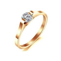bicup Ring Ringe Damen Bijouterie Herren Finger Ring Ehering Weibliche Verlobung Für Frauen Drop 7 Rosegold von bicup