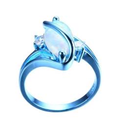bicup Ring Ringe Damen Bijouterie Herren Frauen Ringe Blau Einfache Hochzeit Verlobungsringe Jubiläum Für Mädchen Ringe 10 Blau von bicup