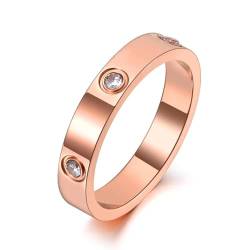 bicup Ring Ringe Damen Bijouterie Herren Jubiläumsring Ehering Für Damen 8 Rosegold von bicup