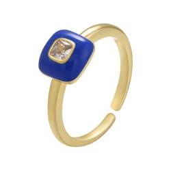 bicup Ring Ringe Damen Bijouterie Herren Love Ring Für Frauen Sommer Eröffnung Ring Party Goldblau von bicup