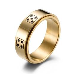 bicup Ring Ringe Damen Bijouterie Herren Punk Vintage Würfelring Für Männer Drehbare Hochzeit 8 18220 von bicup