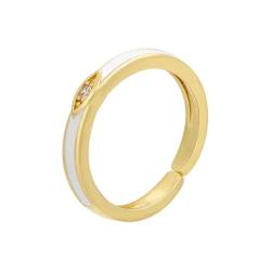 bicup Ring Ringe Damen Bijouterie Herren Ring Für Damen Driping Eye Opening Ring Goldweiß von bicup