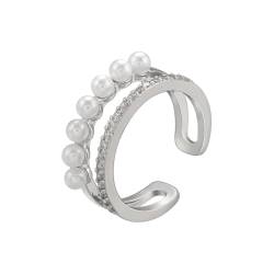 bicup Ring Ringe Damen Bijouterie Herren Ringe Für Damen Damenringe Dinner Silberfarben von bicup