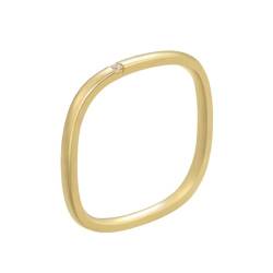 bicup Ring Ringe Damen Bijouterie Herren Ringe Für Frauen Quadratisch Ehering Für Frauen Männer 15,2 Mm Goldfarben von bicup