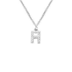 Halskette aus 925er-Sterlingsilber, 26 Buchstaben, Kristallkette für Damen und Mädchen von bifriend