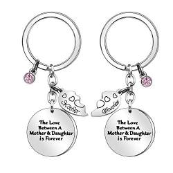 Schlüsselanhänger für Mutter, Tochter, Geburtstag, Weihnachten, Muttertag, überraschendes Geschenk, 2 Stück von bifriend