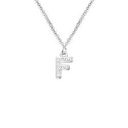 bifriend S925 Silber 26 Buchstaben Kristall Halskette Schmuck Geschenke für Frauen Mädchen Damen Kristall, Kristall von bifriend