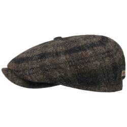 Hatteras Beeswax Shetland Wool Flatcap  , Gr. XL (60-61 cm), Fb. braun-blau