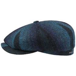 Hatteras Berneray Harris Tweed Flatcap  , Gr. 56 cm, Fb. blau