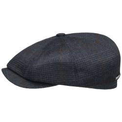 Hatteras Cashmere Check Flatcap  , Gr. 58 cm, Fb. blau