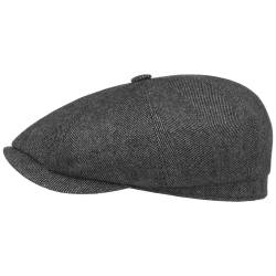 Hatteras Sustainable Cashmere Flatcap  , Gr. 59 cm, Fb. schwarz-grau