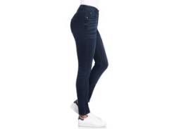 High-waist-Jeans WONDERJEANS "High Waist WH72" Gr. 36, Länge 32, blau (dark blue used) Damen Jeans Röhrenjeans