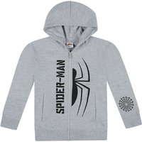 Kapuzen-Sweatjacke SPIDERMAN in grey melange