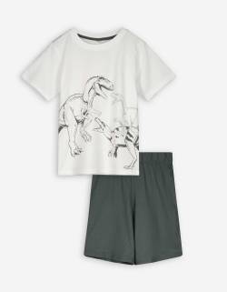 Kinder Pyjama Set aus Shirt und Shorts - Print, Takko, bronzefarben
