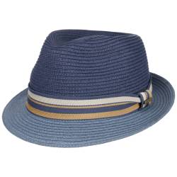 Licano Toyo Trilby Strohhut  , Gr. S (54-55 cm), Fb. blau