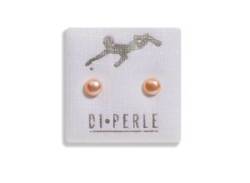 Paar Ohrstecker DI PERLE "Damen Perlenschmuck 585 Gelbgold Süsswasser Perlen Ohrstecker" Ohrringe Gr. Damen, beige (naturfarbe) Damen Ohrstecker