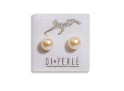 Paar Ohrstecker DI PERLE "Damen Perlenschmuck 585 Gelbgold Süsswasser Perlen Ohrstecker" Ohrringe Gr. Damen, weiß Damen Ohrstecker