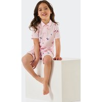 Pyjama kurz Organic Cotton Knopfleiste Einhörner rosé - Girls World 92
