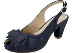 Sandalette Gr. 36, blau (marine) Damen Schuhe Slingbacksandale Brautschuh Slingback-Sandaletten