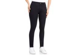 Skinny-fit-Jeans WONDERJEANS "Skinny-WS76-80" Gr. 34, Länge 30, schwarz (black denim) Damen Jeans Röhrenjeans