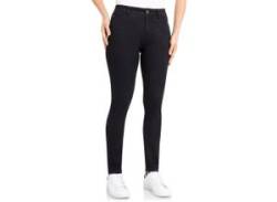 Skinny-fit-Jeans WONDERJEANS "Skinny-WS76-80" Gr. 34, Länge 32, schwarz (black denim) Damen Jeans Röhrenjeans