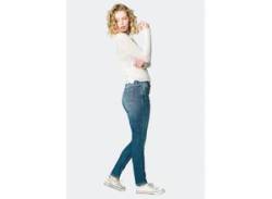 Slim-fit-Jeans FIVE FELLAS "GRACIA" Gr. 27, Länge 30, blau (mittelblau 522, 24m) Damen Jeans Röhrenjeans
